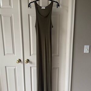 Everly Olive Green Sleeveless Maxi Dress
